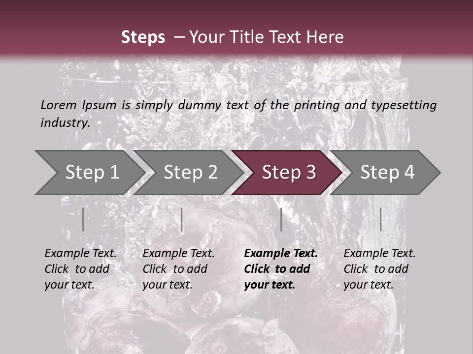 Glass Of Water With Fruit PowerPoint Template