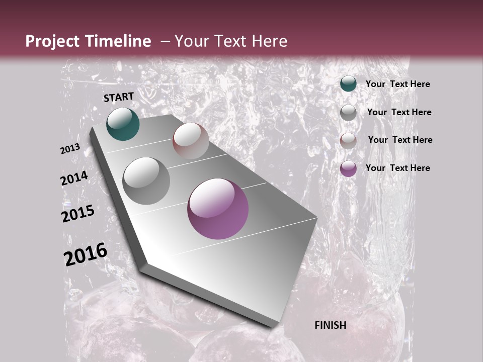 Glass Of Water With Fruit PowerPoint Template