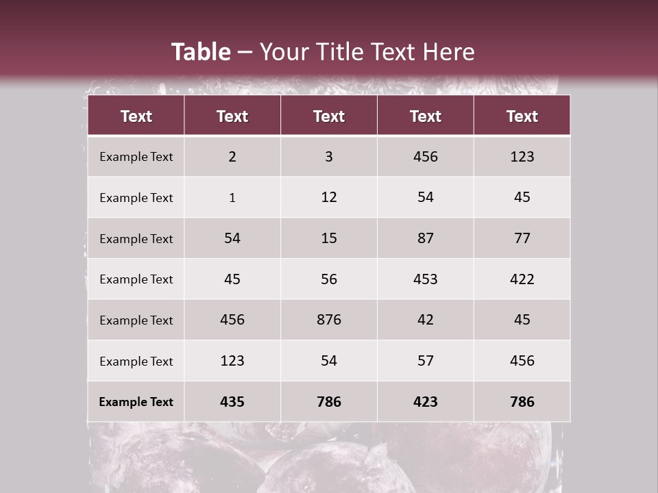 Glass Of Water With Fruit PowerPoint Template