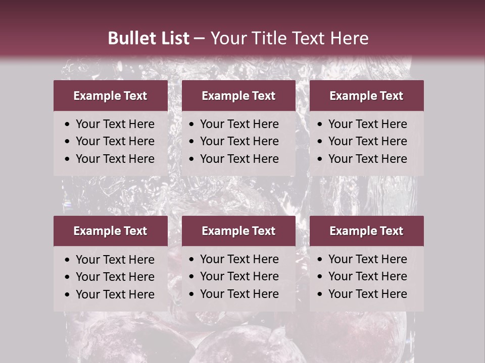 Glass Of Water With Fruit PowerPoint Template