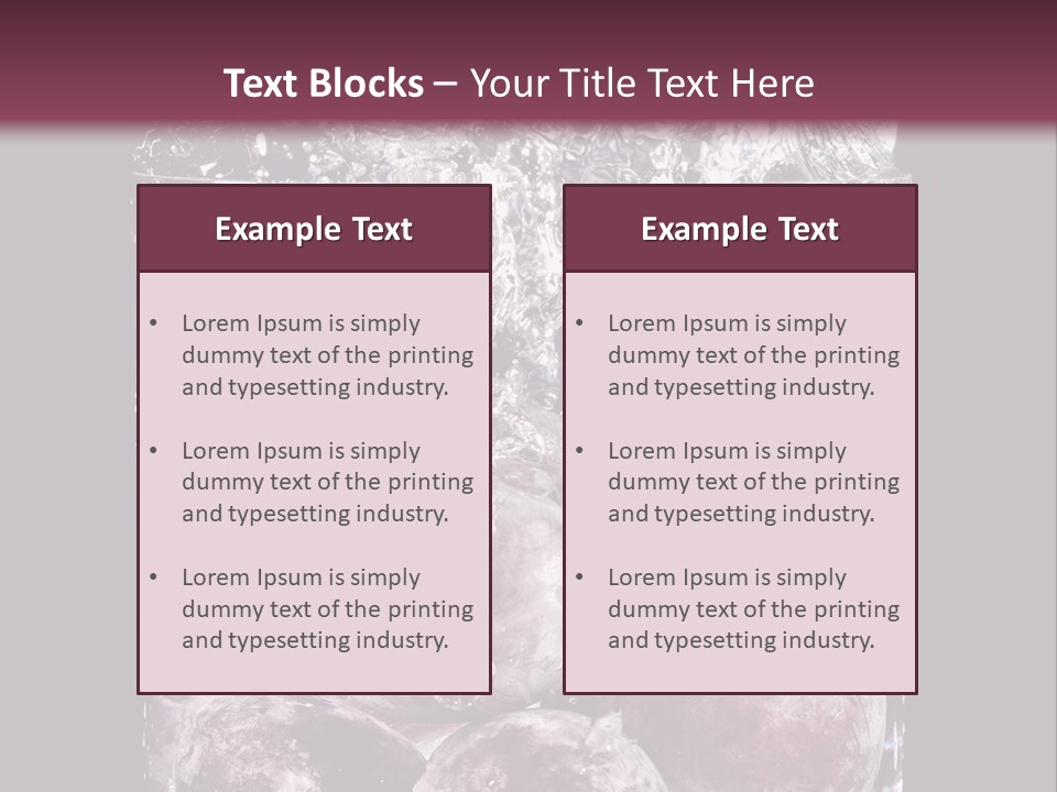 Glass Of Water With Fruit PowerPoint Template