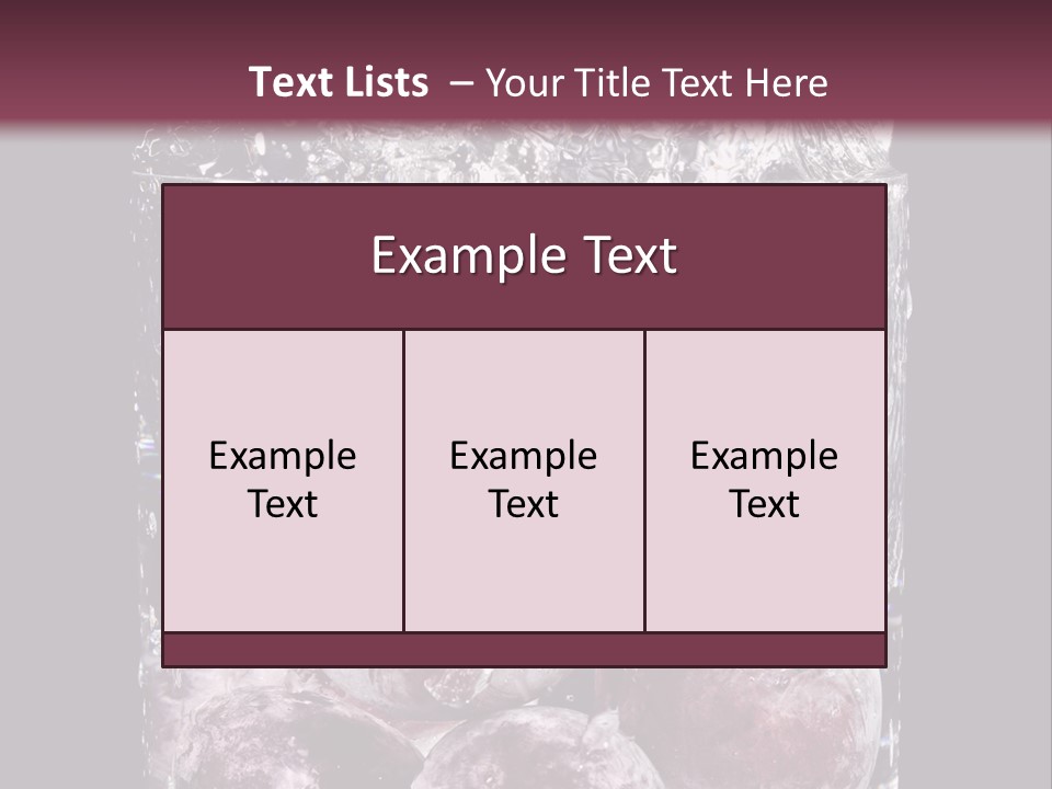 Glass Of Water With Fruit PowerPoint Template