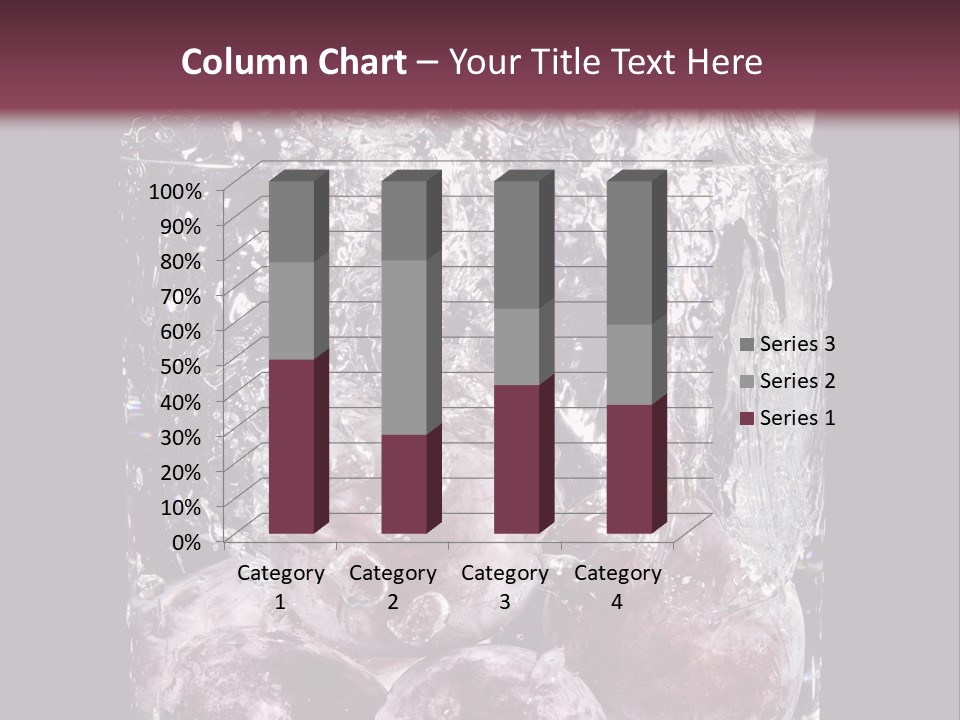 Glass Of Water With Fruit PowerPoint Template
