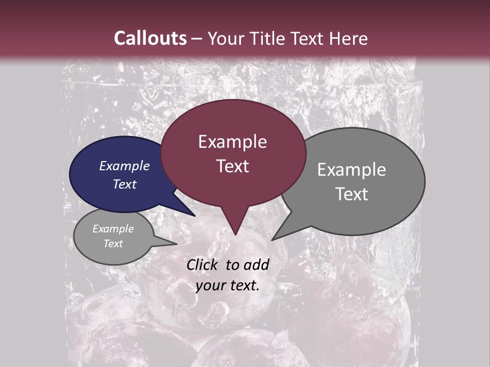 Glass Of Water With Fruit PowerPoint Template