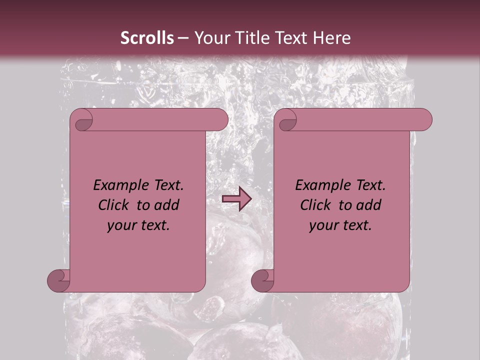 Glass Of Water With Fruit PowerPoint Template