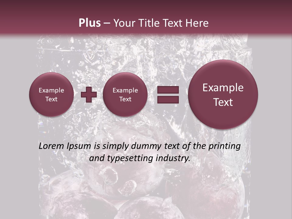Glass Of Water With Fruit PowerPoint Template