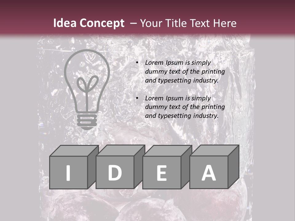 Glass Of Water With Fruit PowerPoint Template