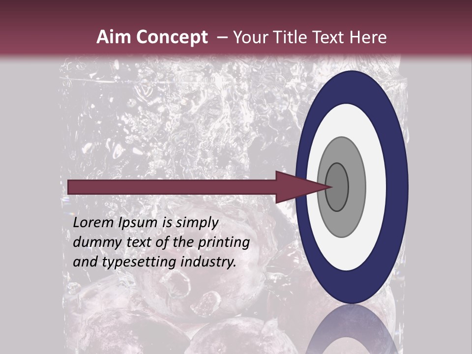 Glass Of Water With Fruit PowerPoint Template