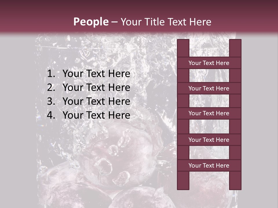 Glass Of Water With Fruit PowerPoint Template