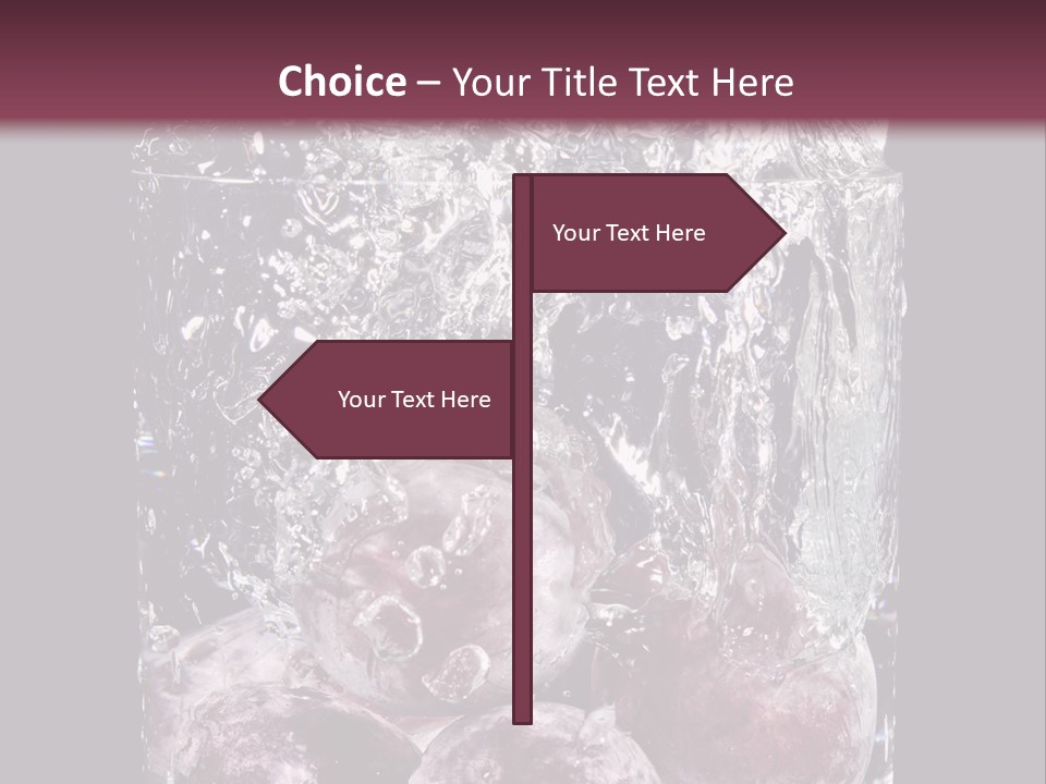 Glass Of Water With Fruit PowerPoint Template