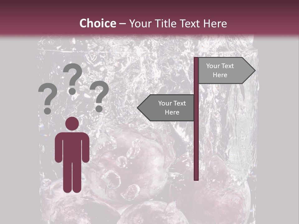 Glass Of Water With Fruit PowerPoint Template