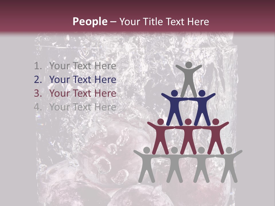 Glass Of Water With Fruit PowerPoint Template