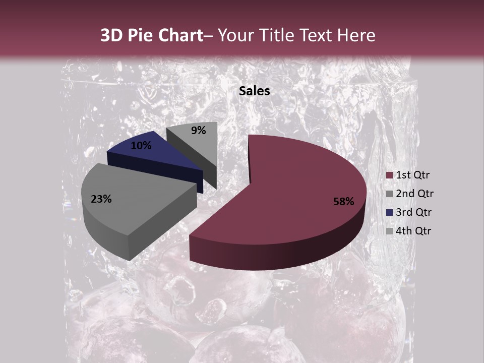 Glass Of Water With Fruit PowerPoint Template