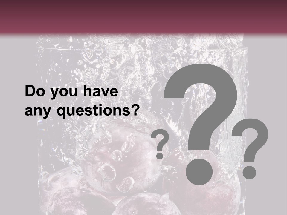 Glass Of Water With Fruit PowerPoint Template