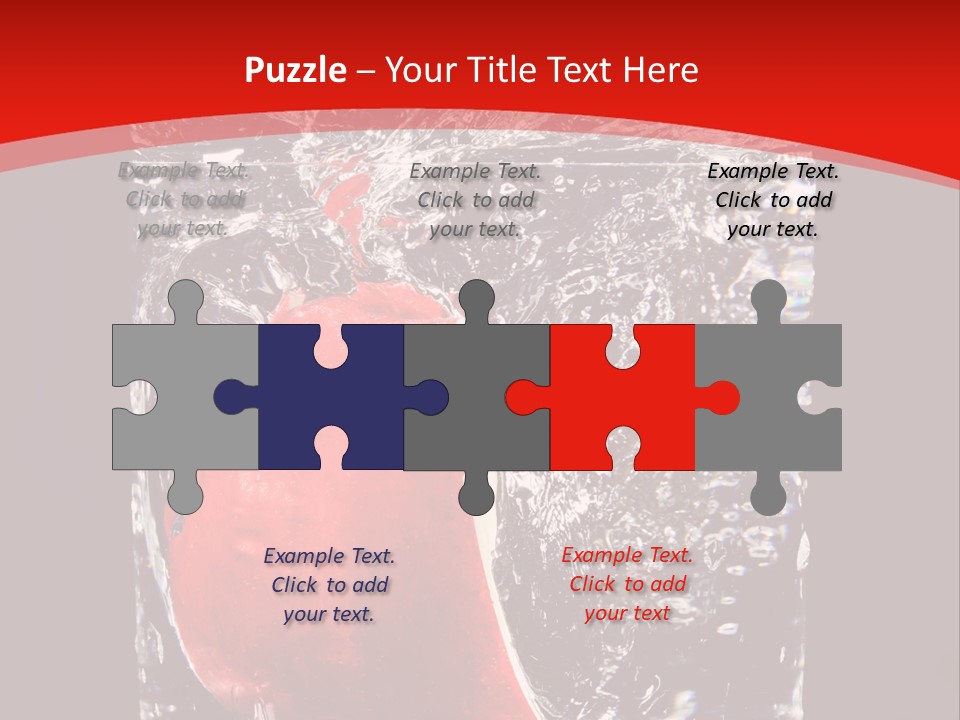 Manzana En Un Vaso Con Agua PowerPoint Template