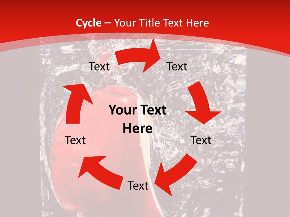 Manzana En Un Vaso Con Agua PowerPoint Template