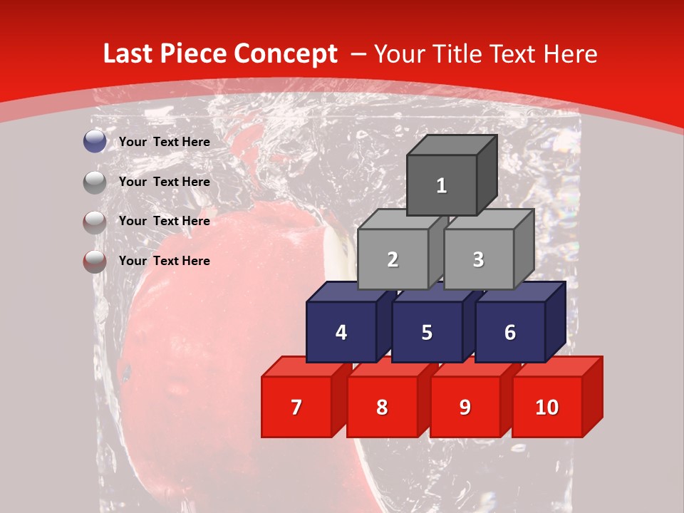 Manzana En Un Vaso Con Agua PowerPoint Template