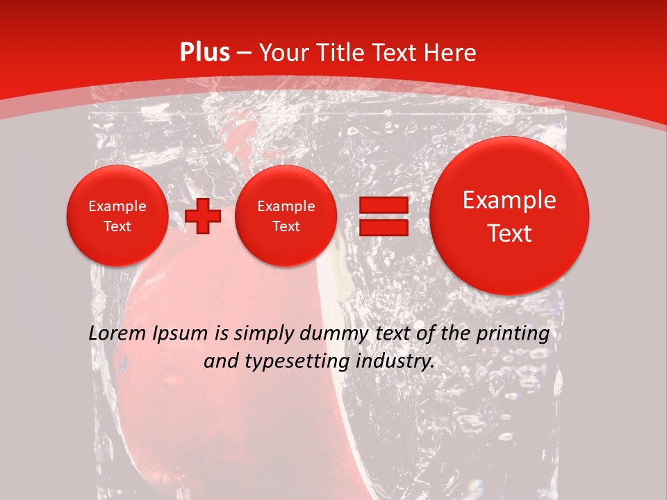 Manzana En Un Vaso Con Agua PowerPoint Template