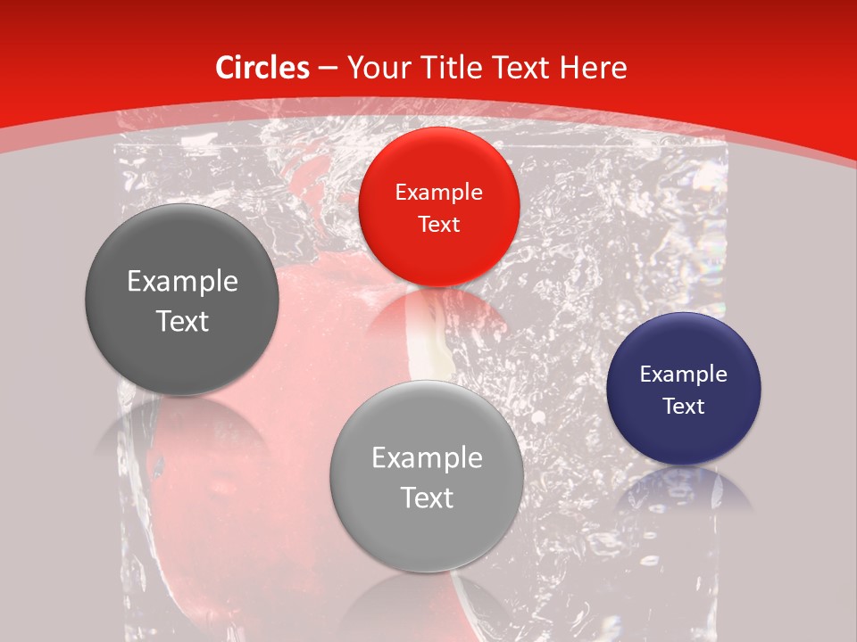 Manzana En Un Vaso Con Agua PowerPoint Template