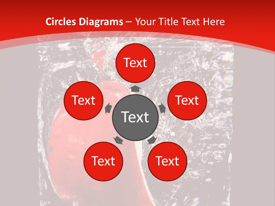 Manzana En Un Vaso Con Agua PowerPoint Template