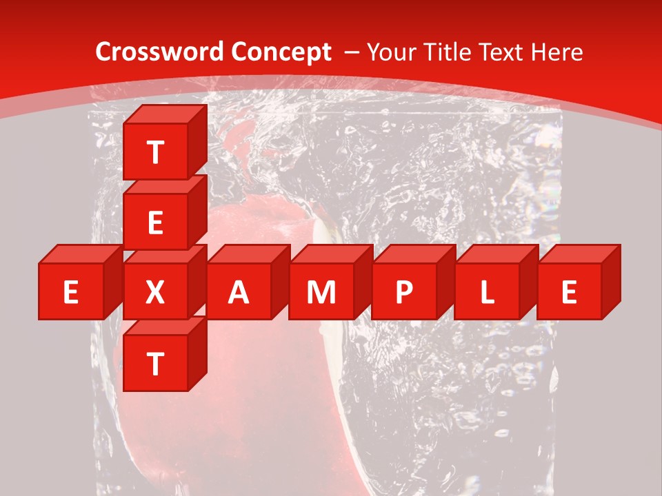 Manzana En Un Vaso Con Agua PowerPoint Template