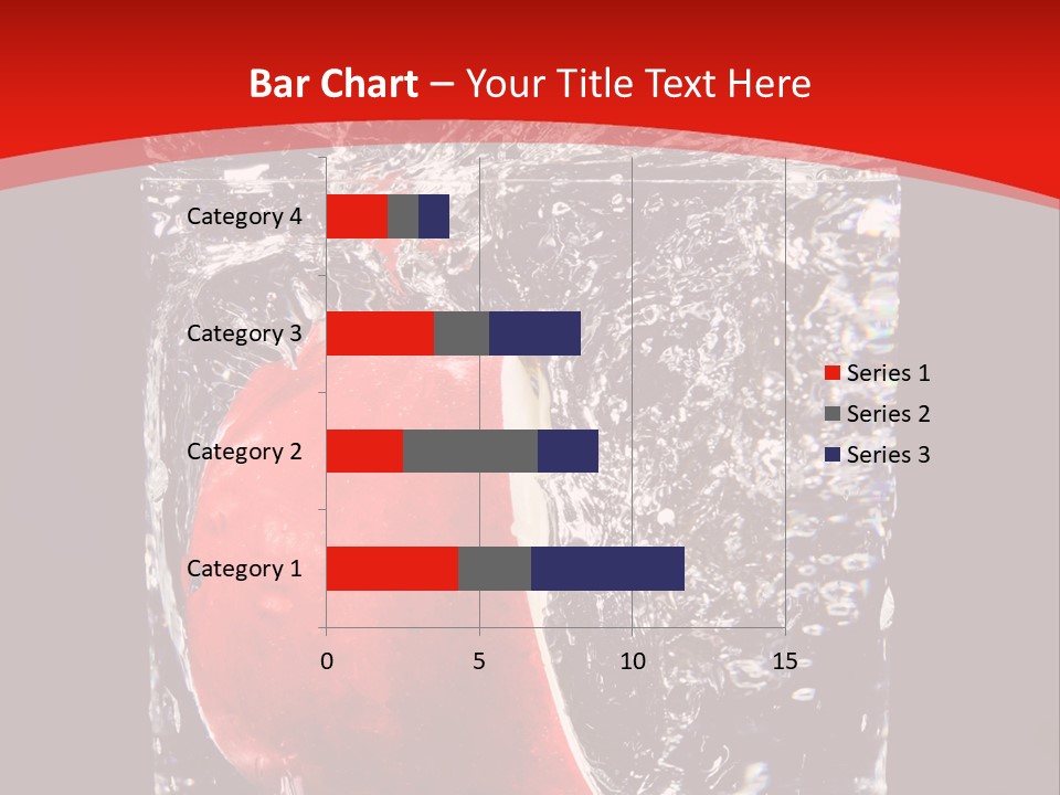 Manzana En Un Vaso Con Agua PowerPoint Template