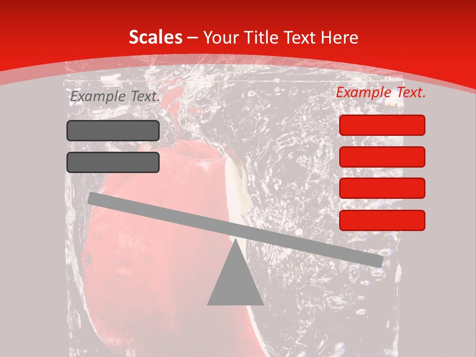 Manzana En Un Vaso Con Agua PowerPoint Template