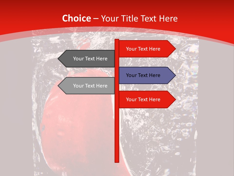 Manzana En Un Vaso Con Agua PowerPoint Template
