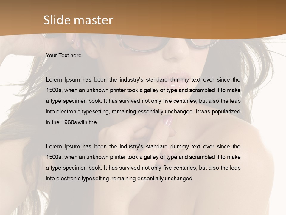 Woman In Sunglasses PowerPoint Template