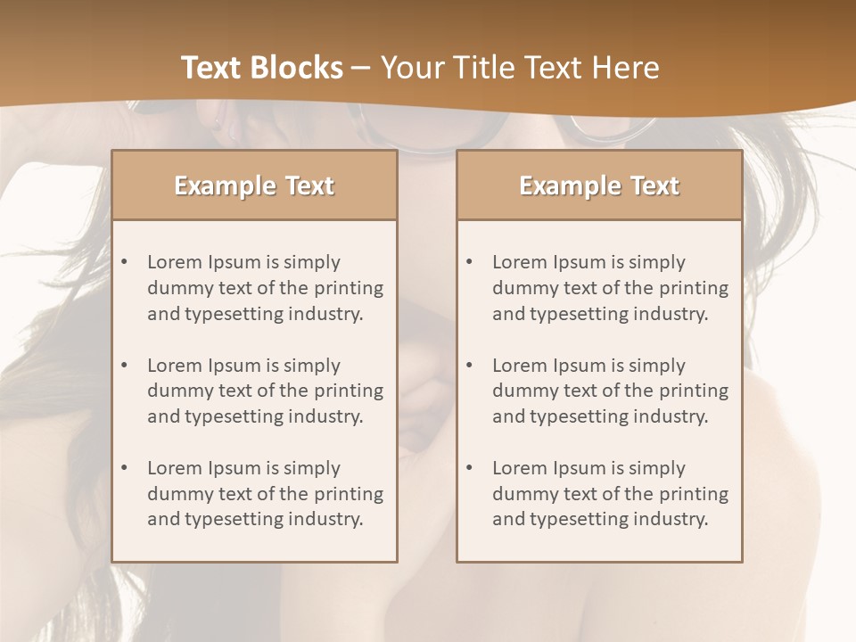 Woman In Sunglasses PowerPoint Template