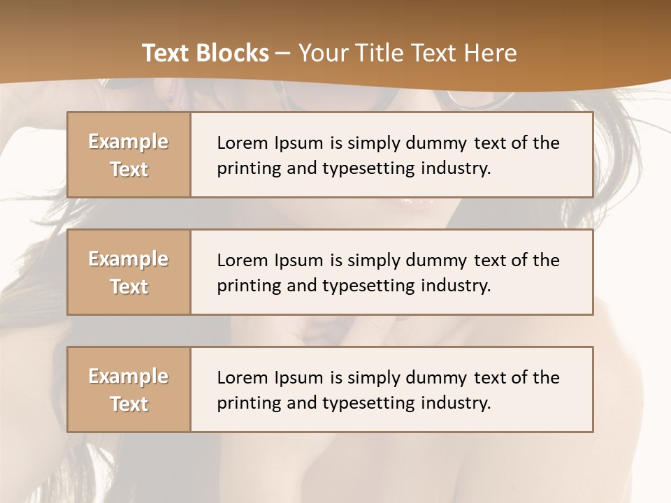 Woman In Sunglasses PowerPoint Template