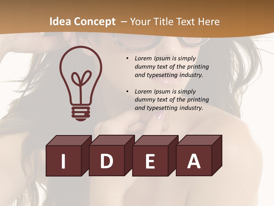 Woman In Sunglasses PowerPoint Template