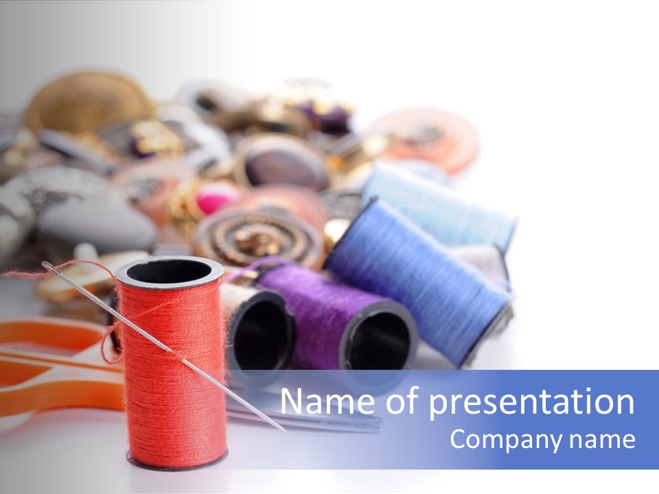 Needle Thread PowerPoint Template