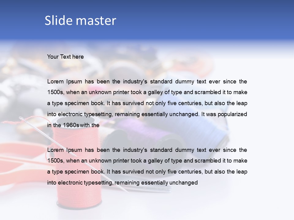 Needle Thread PowerPoint Template