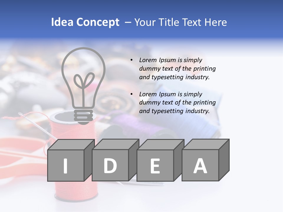 Needle Thread PowerPoint Template