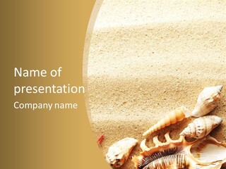 Sand And Sea Background PowerPoint Template