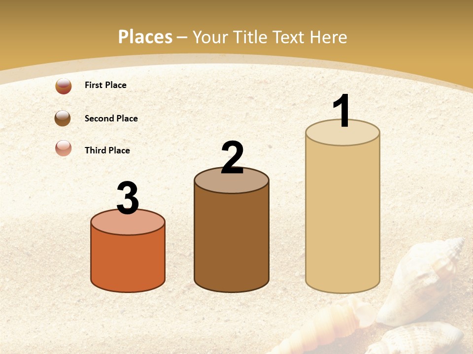 Sand And Sea Background PowerPoint Template