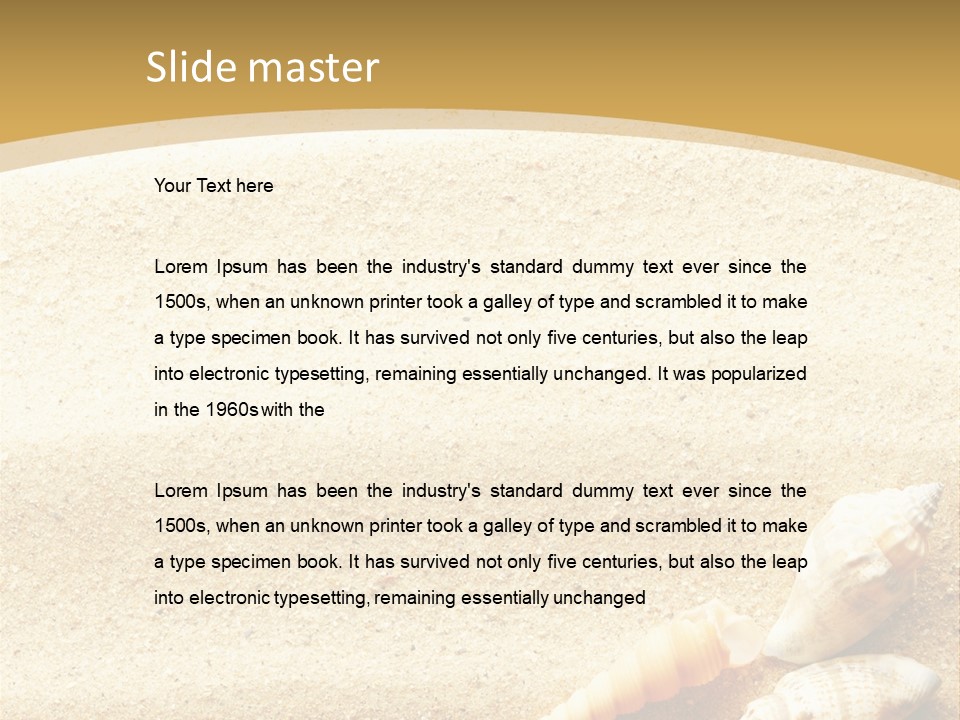 Sand And Sea Background PowerPoint Template