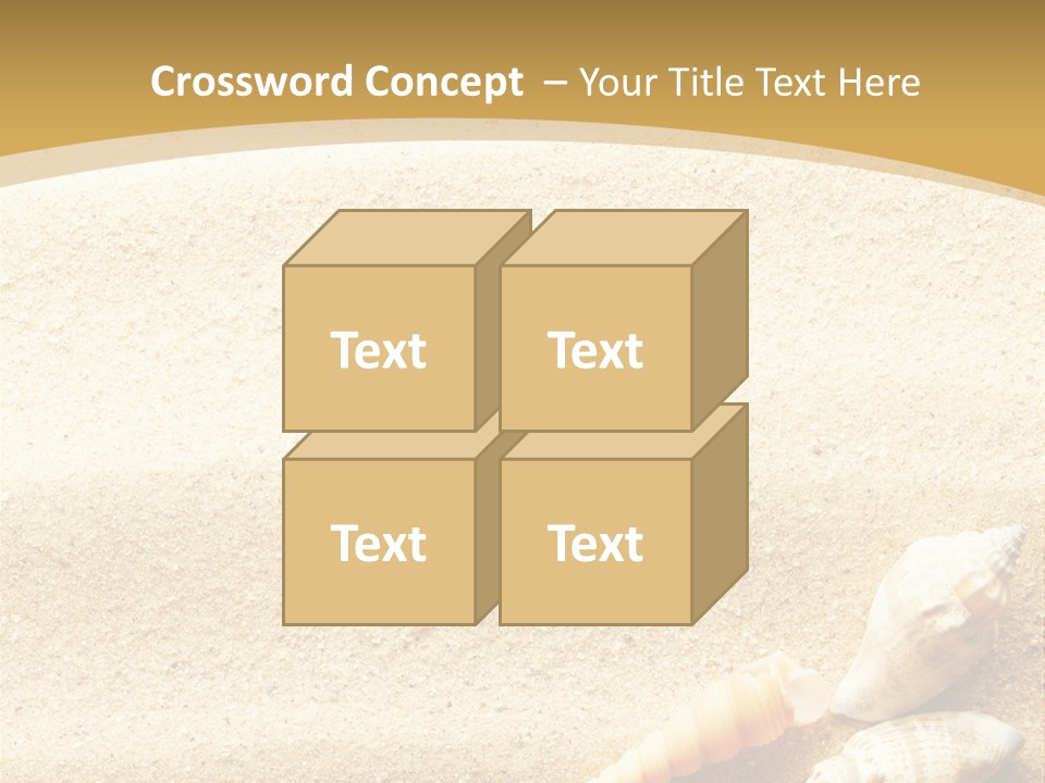 Sand And Sea Background PowerPoint Template