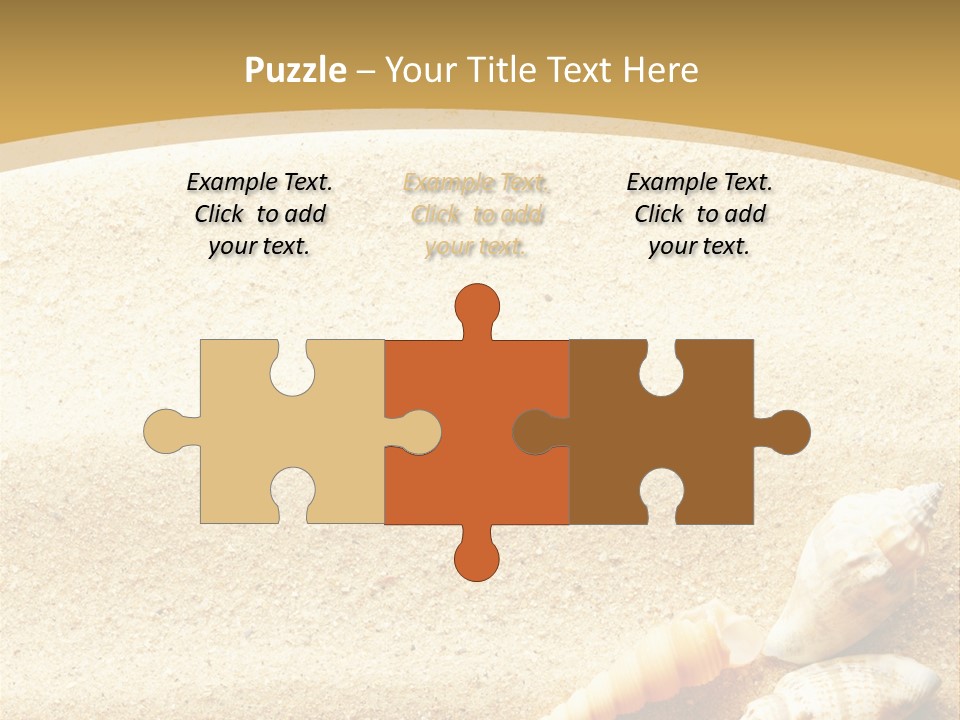 Sand And Sea Background PowerPoint Template