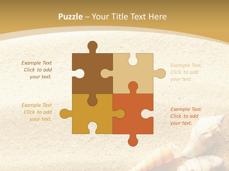 Sand And Sea Background PowerPoint Template