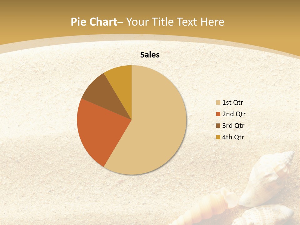 Sand And Sea Background PowerPoint Template