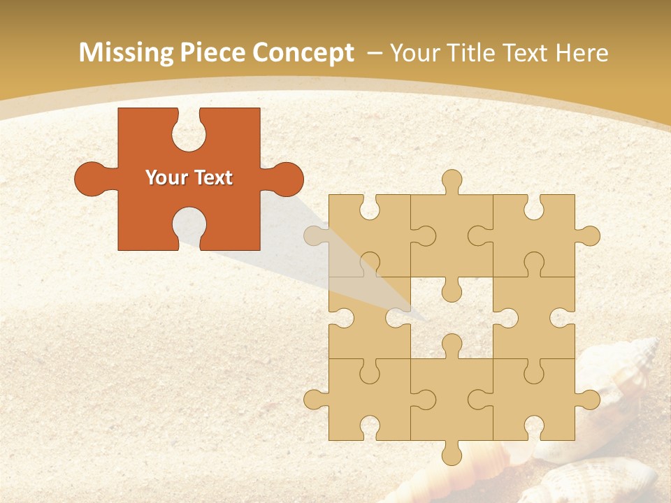 Sand And Sea Background PowerPoint Template