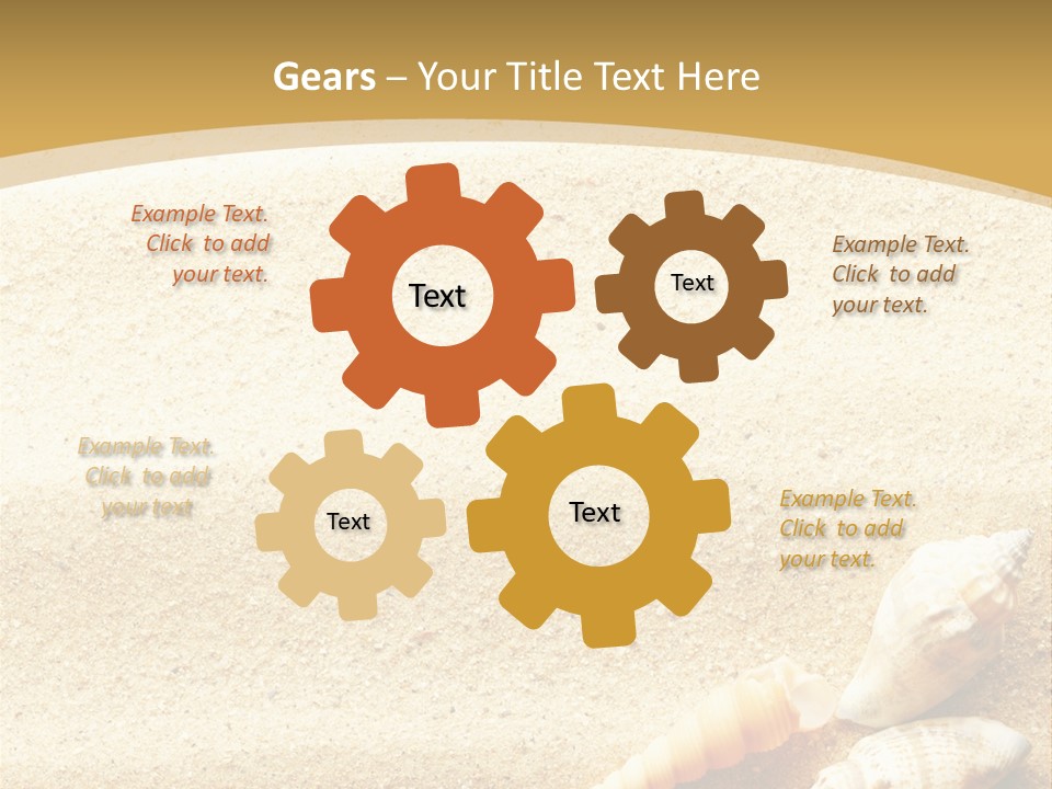 Sand And Sea Background PowerPoint Template