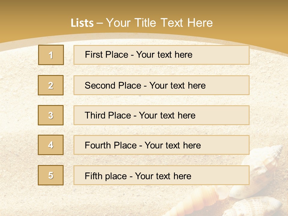 Sand And Sea Background PowerPoint Template