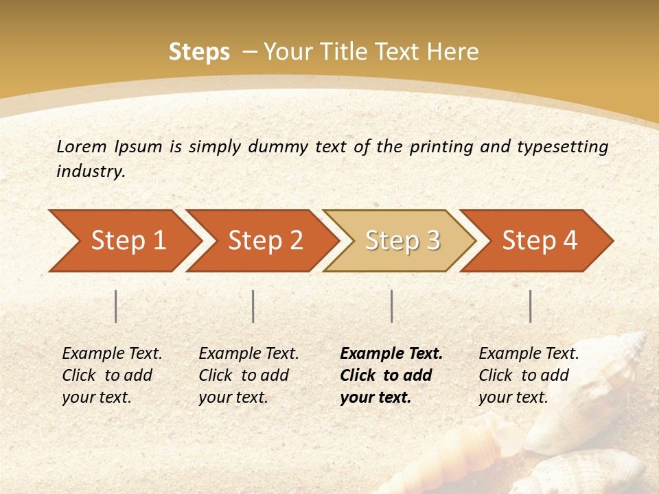 Sand And Sea Background PowerPoint Template