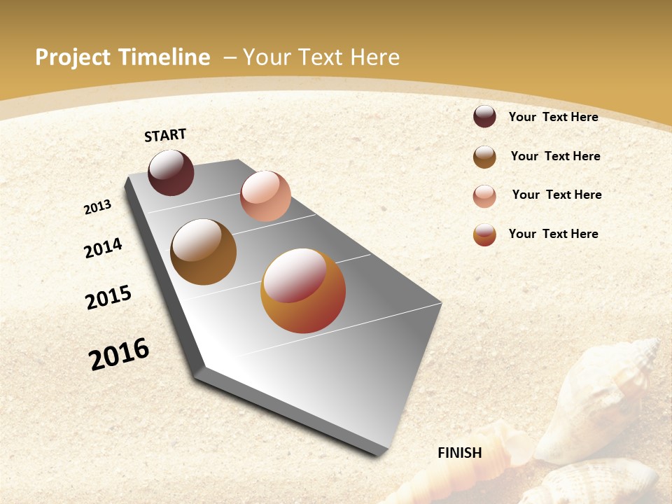 Sand And Sea Background PowerPoint Template