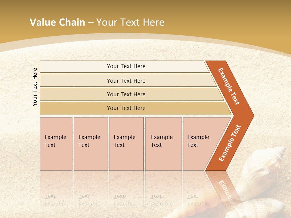 Sand And Sea Background PowerPoint Template