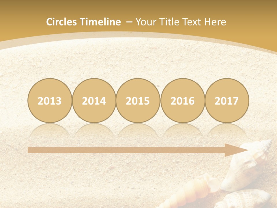 Sand And Sea Background PowerPoint Template