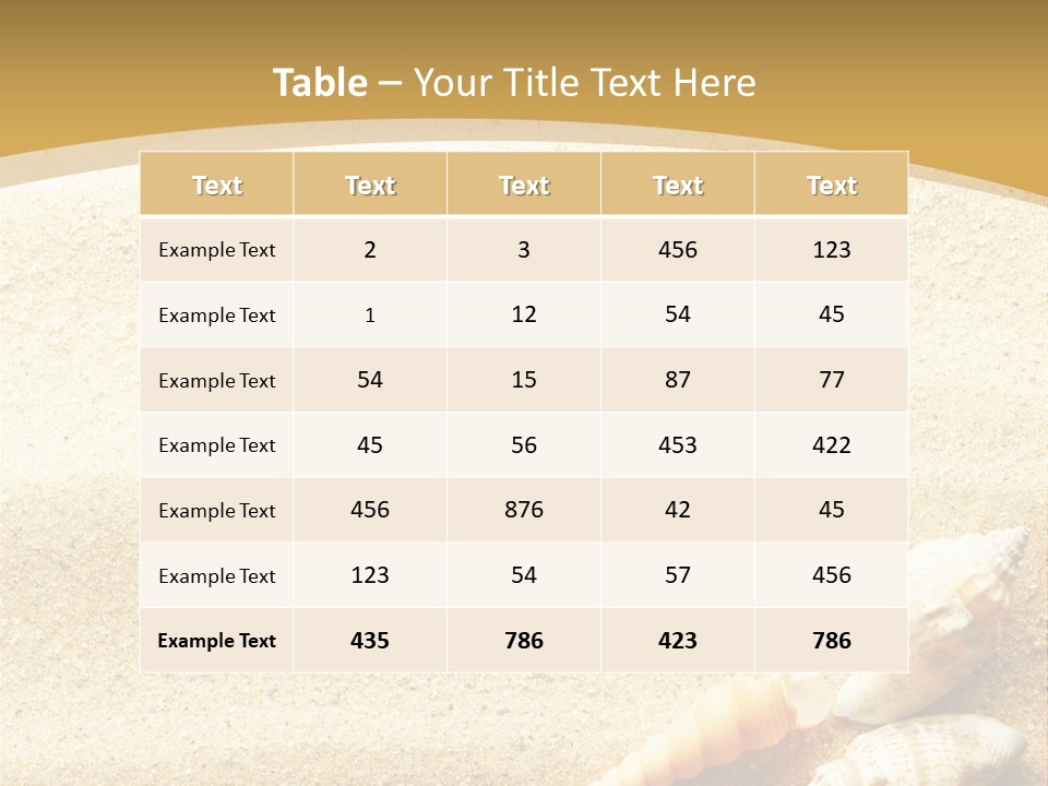 Sand And Sea Background PowerPoint Template